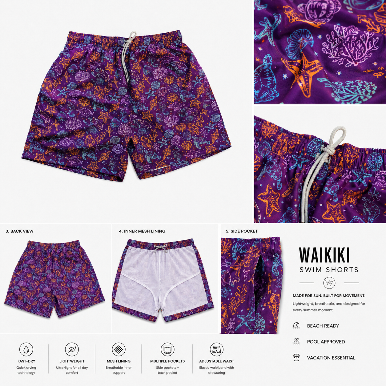 Waikiki-Quick Dry Shorts