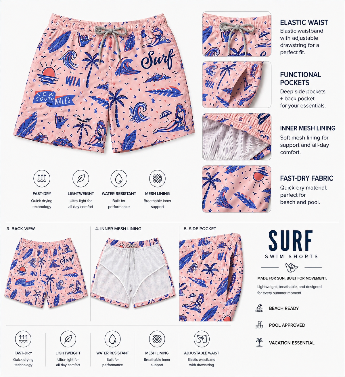 Aloha surf-Quick Dry Shorts