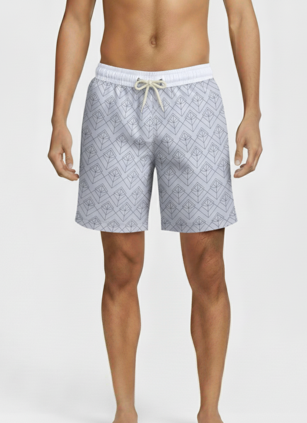 Geometric-Quick Dry Sustainable  Swim Shorts