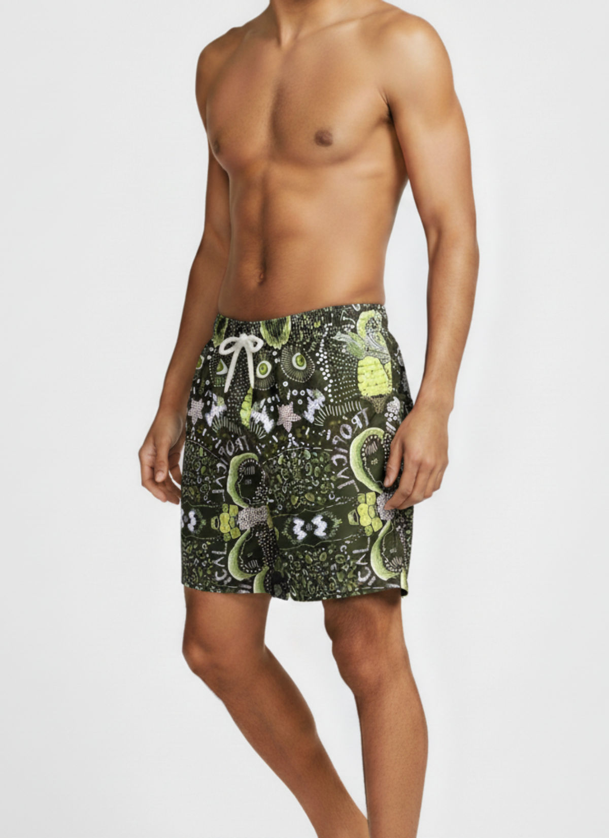 Tropical-Quick Dry Sustainable  Swim Shorts