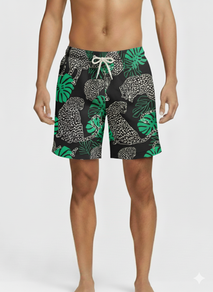 Emerald Jungle-Quick Dry Sustainable  Swim Shorts
